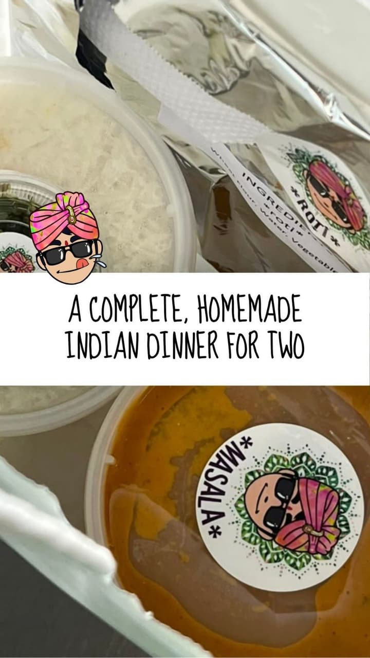 A complete homemade Indian dinner for two, prepared fresh and ready to enjoy. View menu: Link in bio Call to order: 786.505.4210 #masalamandalaofficial #homesteadflorida #indianfoodtruck #homemadesamosas #homemadeindianfood